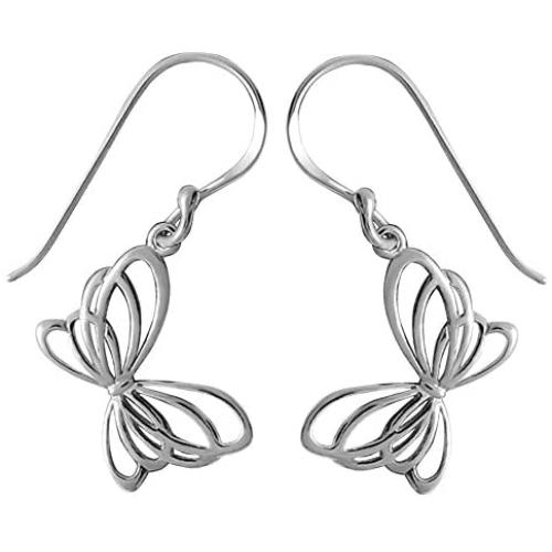 Boma Jewelry Sterling Silver Butterfly Earrings