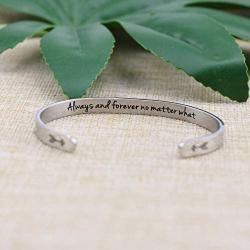 Joycuff Funny Gift for Women Inspirational Bracelet Mantra Cuff Friend Encouragement Jewelry for Daughter Sister Wife Mom Friendship