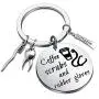CENWA Dentist Gift Dental Hygienist Gift Dental Keychain Coffee Scrubs and Rubber Gloves Dentist Jewelry Graduation Gift for DH Dentist Assistant
