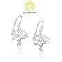 Big Apple Hoops - Mothers Day High Polish Sterling Silver Happy Tree of Life for Luck and Love Drop Dangle Earrings Made from Real 925 Sterling Silver Unique Design Jewelry Modern Fashion Gift for Women