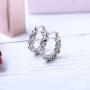 ORAZIO Stainless Steel Byzantine Chain Necklace Bracelet Earrings for Women Jewelry Set
