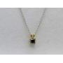 Dazzlingrock Collection 14K Gold Princess Cut Black Diamond Ladies Solitaire Pendant