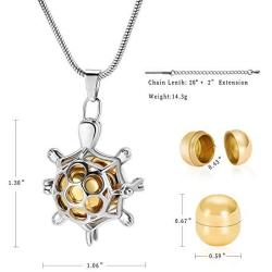 memorial jewelry Cremation Jewelry Hollow Ball Shape with Jar Urn Pendant Necklace Pet Cremation Ash Urn Jewelry Ashes Keepsake