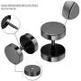 Aroncent 12PCS 6 Pairs 4-14mm Stainless Steel Black Stud Earrings Set Faux Fake Gauges Earrings Fake Ear Plugs Earrings Aroncent 12PCS 6 Pairs 4-14mm Stainless Steel Black Stud Earrings Set Faux Fake Gauges Earrings Fake Ear Plugs Earrings