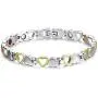 Titanium Magnetic Bracelet Heart Hollow Design Link Stylish Magnet Bracelets for Women,4 Colors to Choose, 8.3 Inches Adjustable Titanium Magnetic Bracelet Heart Hollow Design Link Stylish Magnet Bracelets for Women,4 Colors to Choose, 8.3 Inches Adjustable