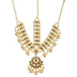 Bindhani Indian Bollywood Style Bridal Matha Patti Traditional Mang Tika Jewellery Damini Bridesmaid Hair Accessories Wedding Gold Plated Maang Tikka Bahubali Head Jewelry for Women
