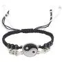 NC 4-12Pcs Yin Yang Tai Chi Gossip Chain Pendant Necklace Bracelet Set Adjustable Cord Braide Couple Matching Beads Bracelet for Women Men Teen Girl Best Friend Friendship Jewelry Gift