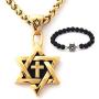 GUNGNEER Israel David Star Necklace Stainless Steel Keel Chain Strength Spiritual Jewish Star Jewelry Men Women