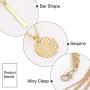 Ckecharfa Layered Cross Pendant Necklace Gold Jesus Necklaces Chain Beaded Choker Chains Adjustable Jewelry for Women and Girls