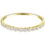 Lavencious Hinged Bangle Bracelet 4mm CZ Single Row Prong Rhodium Plated 7''