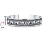 Bali Style Good Luck Elephant Bangle Cuff Bracelet For Women Solid Heavy Antiqued 925 Sterling Silver