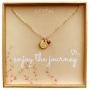EFYTAL Graduation Gifts, Tiny Gold Filled Ohm Necklace on Enjoy The Journey Card, Dainty Om Pendant - Yoga Necklace, Retirement Gifts