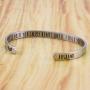 Joycuff Memorial Gift for Loss of Mom Dad Grandma Grandpa Sister Husband Son Brother Personalized Sympathy Bracelet Bereavement Cuff Remembrance Bangle