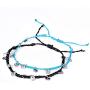 kelistom Waterproof Handmade Anklet Set for Women Bohemian Braided String Rope Bead Chain Ankle Bracelet Hawaii Adjustable Beach Foot Jewelry