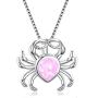 DMOMSA Classic Sapphire Blue Cute Crab Pendant Necklace Jewelry Suitable for Womens Birthday Gifts, Valentines Day, Mothers Day
