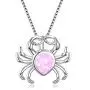 DMOMSA Classic Sapphire Blue Cute Crab Pendant Necklace Jewelry Suitable for Womens Birthday Gifts, Valentines Day, Mothers Day