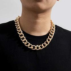 Ingemark Cuban Chunky Link Chain Choker Unisex Punk Style Thick Wide Necklace Jewelry