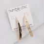 Humble Chic 14K Gold Plated Bar Dangle Earrings | Hypoallergenic Long Threader Drop Earrings for Women