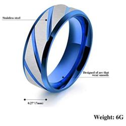 W WOOGGE 5 Pack of Stainless Steel Lucky Worry Rings for Men Wedding Ring Cool Simple Band 8 MM Ring for Women