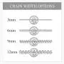 ChainsPro 3/4/6/9/12mm Box/Cuban Link Chain Necklace,14/18/22/24/26/28/30 inch, 316L Stainless Steel/18K Gold Plated/Black -Send Gift Box