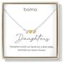 Boma Jewelry Sentiments Collection Daughters Sterling Silver Three Hearts with 14kt Rose and Yellow Gold Vermeil Necklace, 18 Inches