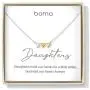 Boma Jewelry Sentiments Collection Daughters Sterling Silver Three Hearts with 14kt Rose and Yellow Gold Vermeil Necklace, 18 Inches