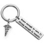Nurse Gift, Nurse Keychain, Appreciation Gift for Doctor Nurse Graduation Gift Nursing Keyring with Caduceus Symbol Charm Medical Staff Jewelry Gift for Her