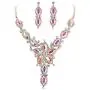 EVER FAITH Womens Marquise Crystal Flower Leaf Elegant Bridal Bib Collar Statement Necklace Earrings Set EVER FAITH Womens Marquise Crystal Flower Leaf Elegant Bridal Bib Collar Statement Necklace Earrings Set