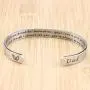MEMGIFT Memorial Gifts Women, Inspirational Cuff Bangle Bracelets Inspirational Encouragement Bereavement Keepsake Loss of Loved One Remember Her Sympathy Condolence Engraved Secret Message