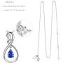 Sterling Silver Blue Sapphire Peridot Ruby Necklace for Mom Wife Birthday Gifts Forever Love Infinity Citrine Pink Tourmaline Jewelry