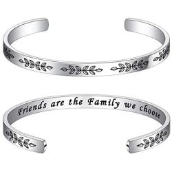 Bracelets for Women Personalized Gifts - Engraved Quote Inspirational Bracelet Birthday Christmas Funny Gifts for Best Friend, Daughter, Son, Sister, Niece, Mom, Coworkers, Stainless Steel Jewelry