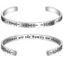 Bracelets for Women Personalized Gifts - Engraved Quote Inspirational Bracelet Birthday Christmas Funny Gifts for Best Friend, Daughter, Son, Sister, Niece, Mom, Coworkers, Stainless Steel Jewelry