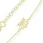 GELIN 14k Solid Gold Lotus Flower Yoga Chain Adjustable Bracelet for Women GELIN 14k Solid Gold Lotus Flower Yoga Chain Adjustable Bracelet for Women