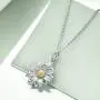 LUHE Daisy Flower Pendant Necklace 925 Sterling Silver for Women Daisy Charm Jewelry Birthday Gift LUHE Daisy Flower Pendant Necklace 925 Sterling Silver for Women Daisy Charm Jewelry Birthday Gift