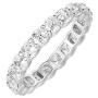 PAVOI 14K Gold Plated Rings Cubic Zirconia Love Ring | 3mm Cushion Cut Stackable Rings for Women | Gold Rings for Women