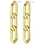 ChainsHouse Fun Chain Earrings for Women Girls Personalized Stainless Steel/18K Gold Plated Cuban/Bean/3 Layered/Two Tone/Hoop Chain Dangle Drop Earring (S925 Silver Needle Hypoallergenic)