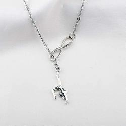FUSTMW Gymnast Gift Gymnastics Y Necklace Infinity Love Charm Gymnast Jewelry Gymnastics Class Gift for Women Girls
