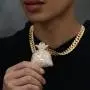 YIMERAIRE Blingbling Necklace for Men Hip Hop Chain Pendant 18K Plated Gold Chain with US Dollar Sign Pendant 90s Necklace Men YIMERAIRE Blingbling Necklace for Men Hip Hop Chain Pendant 18K Plated Gold Chain with US Dollar Sign Pendant 90s Necklace Men