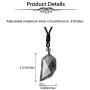 Top Plaza Natural Healing Crystal Stone Necklace Reiki Quartz Jewelry Half Heart Pendant Necklaces for Women Men