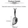 Top Plaza Natural Healing Crystal Stone Necklace Reiki Quartz Jewelry Half Heart Pendant Necklaces for Women Men Top Plaza Natural Healing Crystal Stone Necklace Reiki Quartz Jewelry Half Heart Pendant Necklaces for Women Men