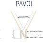 PAVOI 14K Yellow Gold Plated Cubic Zirconia Initial Necklace | Letter Necklaces for Women