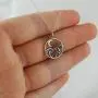 Sterling Silver Magical Mushroom Charm Necklace with Bronze Crescent Moon, 18'' Cable Chain Sterling Silver Magical Mushroom Charm Necklace with Bronze Crescent Moon, 18'' Cable Chain