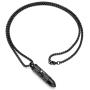 Sunligoo Mens Urn Ashes Necklace Stainless Steel Bullet Pendant Necklaces for Cremation Memorial Keepsakes