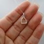 FashionJunkie4Life Sterling Silver Saddle Stirrup Charm Necklace, 18'' Chain