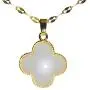 White Lucky Four Leaf Clovers Necklace Fashion Necklace for Ladies 18K Gold Filled Pendant Necklace, 18'' Suitable for Parties/Anniversaries/Birthday Presents/Valentines Day/Thanksgiving Day White Lucky Four Leaf Clovers Necklace Fashion Necklace for Ladies 18K Gold Filled Pendant Necklace, 18'' Suitable for Parties/Anniversaries/Birthday Presents/Valentines Day/Thanksgiving Day