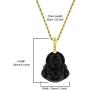 Smiling Laughing Buddha Black Jade Pendant Necklace Rope Chain Genuine Certified Grade A Jadeite Jade Hand Crafted, Jade Neckalce, 14k Gold Filled Buddha necklace, Jade Medallion