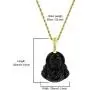 Smiling Laughing Buddha Black Jade Pendant Necklace Rope Chain Genuine Certified Grade A Jadeite Jade Hand Crafted, Jade Neckalce, 14k Gold Filled Buddha necklace, Jade Medallion