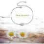 LUHE Sunflower Bracelets,Rose Bracelets,Daisy Bracelets,Sterling Silver Flower Bracelets for Women