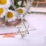 Udalyn Star of David Pendant Necklace Stainless Steel Jewish Jewelry for Men Women Religious 20''