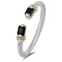 UNY Designer Inspired Jewelry Radiant CZ Cable Wire Antique Bangle Elegant Beautiful